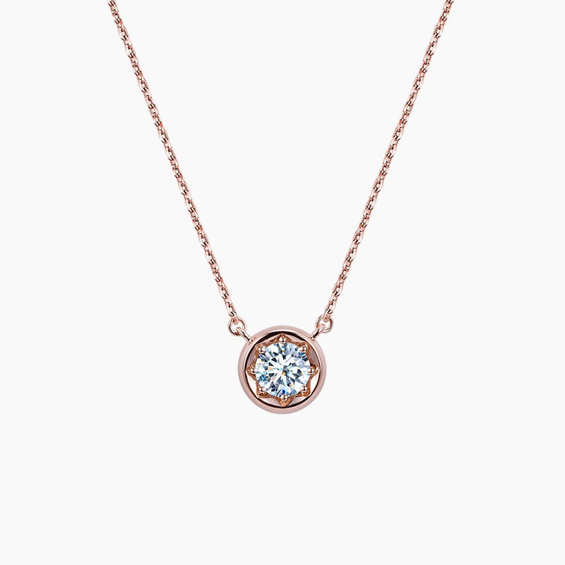 Tara Round Solitaire Necklace