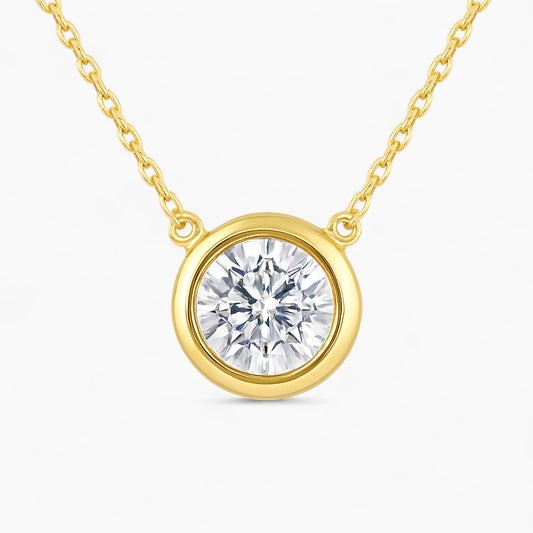 Bree Round Solitaire Necklace