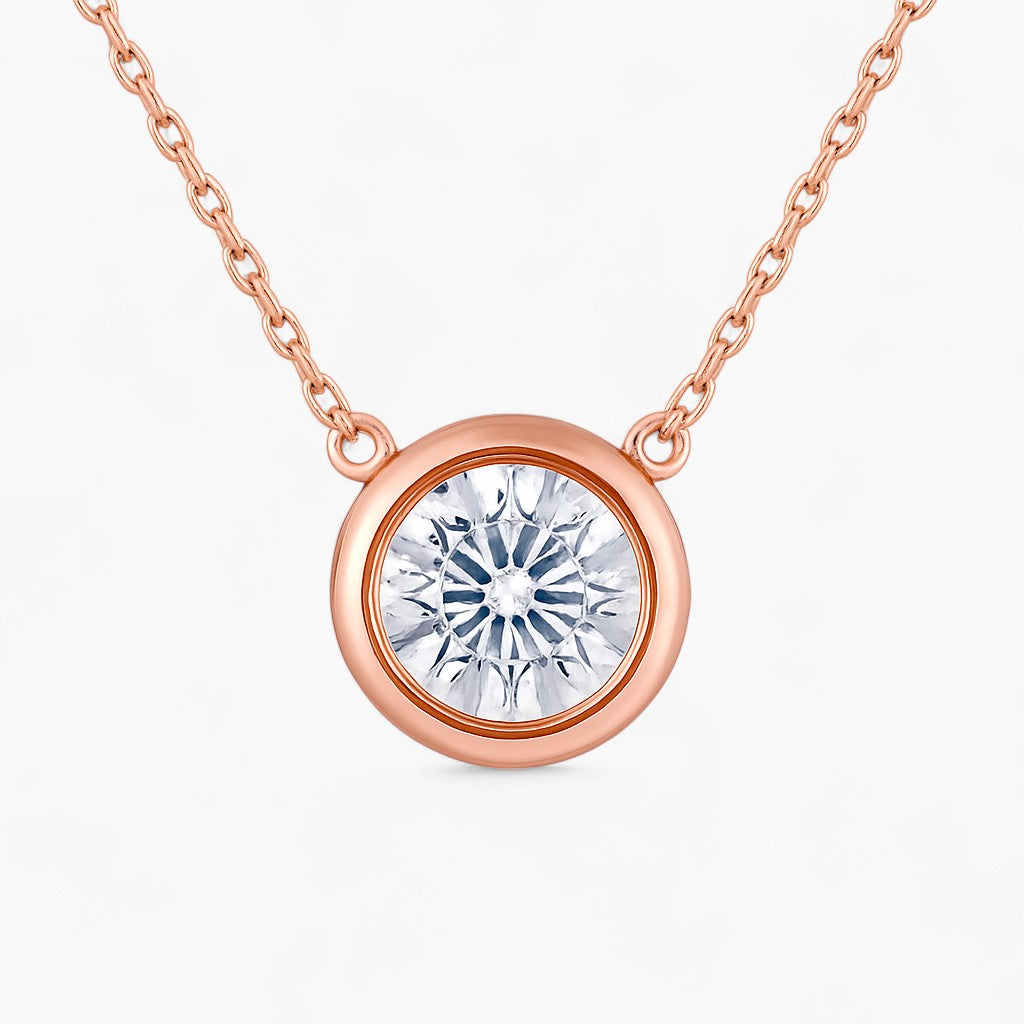 Bree Round Solitaire Necklace