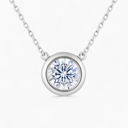 Bree Round Solitaire Necklace