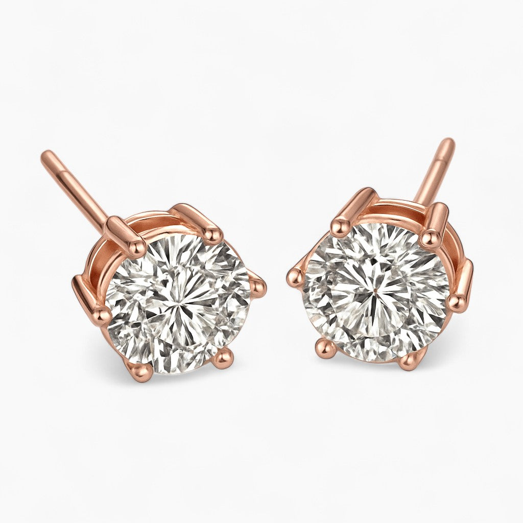 Lena Round Stud Earrings