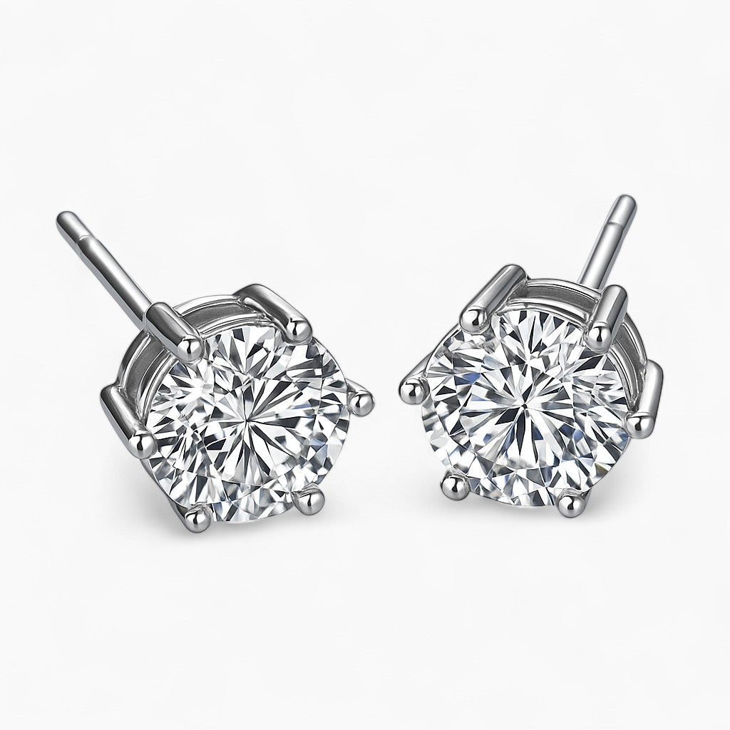 Lena Round Stud Earrings