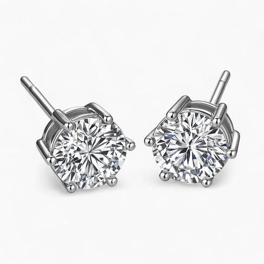 Lena Round Stud Earrings