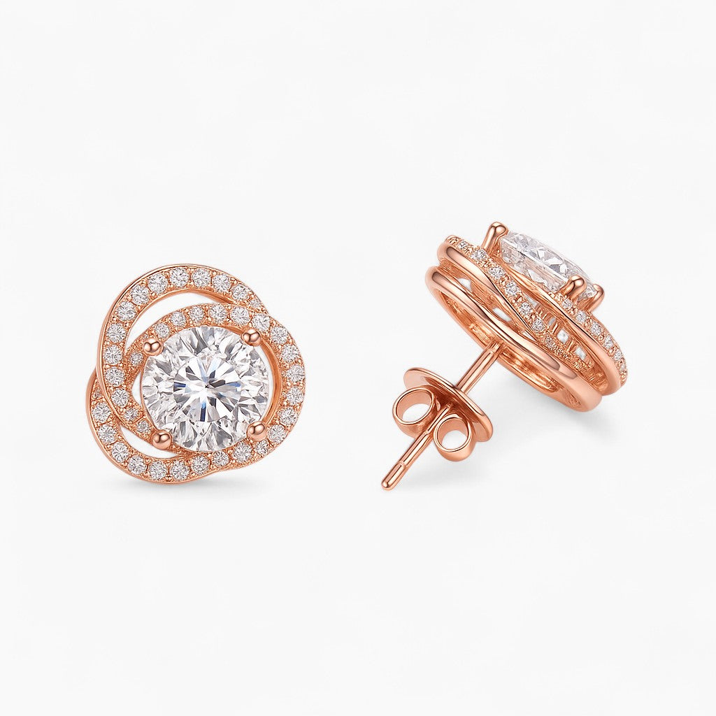 Fiona Round Stud Earrings