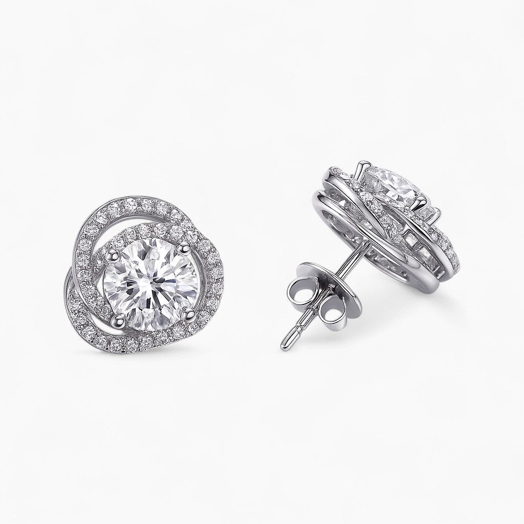 Fiona Round Stud Earrings
