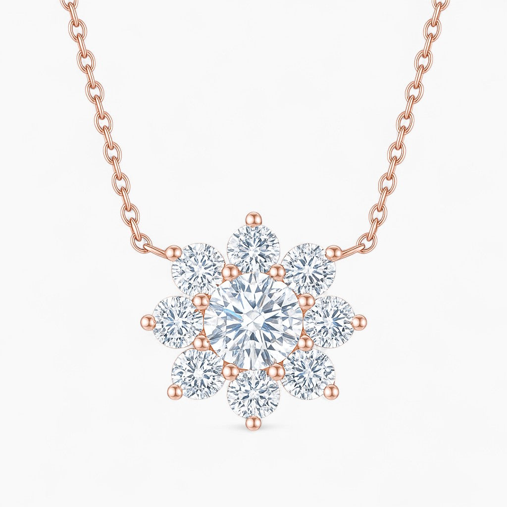 Frostine Round Cluster Necklace