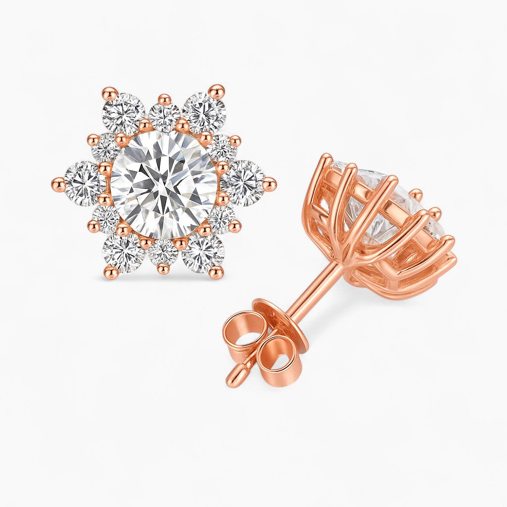 Frostine Round Stud Earrings