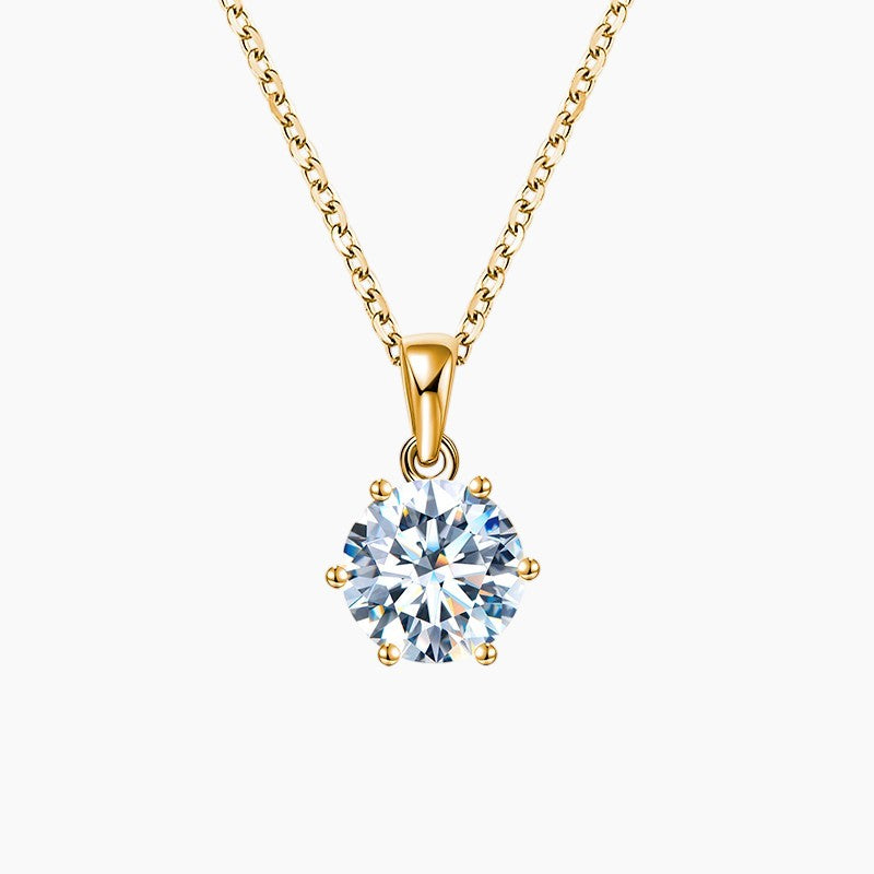 Lena Round Solitaire Necklace