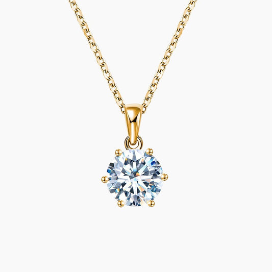 Lena Round Solitaire Necklace