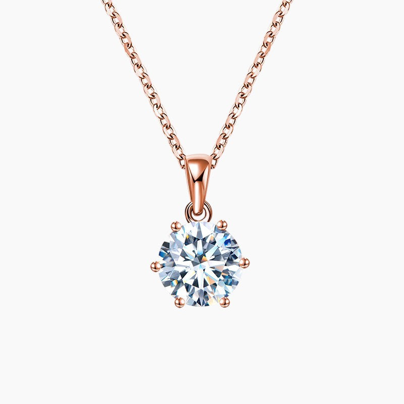 Lena Round Solitaire Necklace