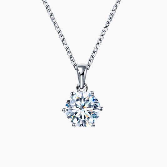 Lena Round Solitaire Necklace
