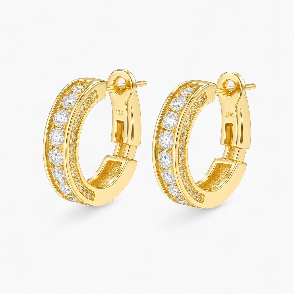 Silvia Round Hoops Earrings
