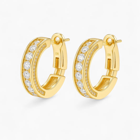Silvia Round Hoops Earrings