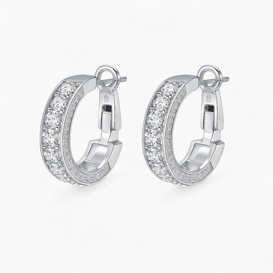 Silvia Round Hoops Earrings