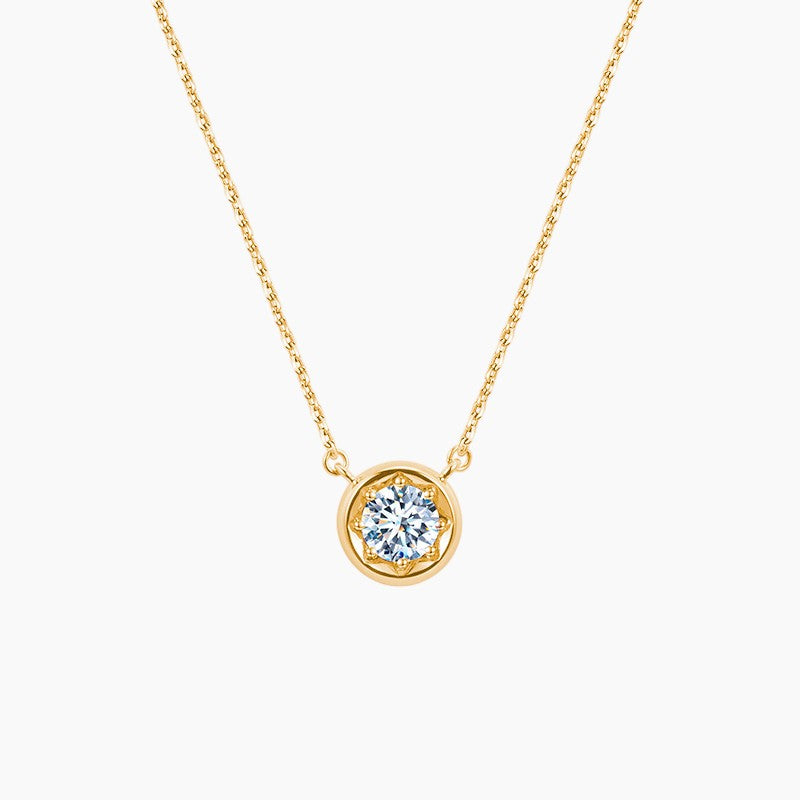 Tara Round Solitaire Necklace