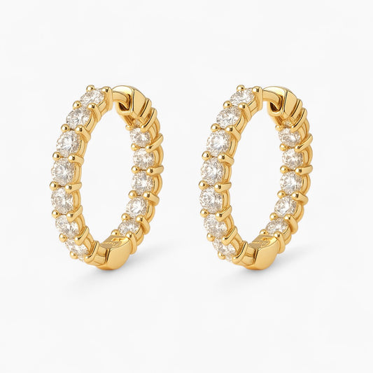 Venus Round Hoop Earrings