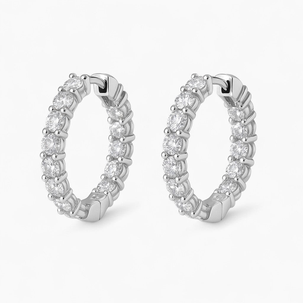 Venus Round Hoop Earrings