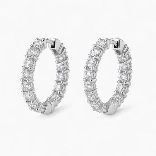 Venus Round Hoop Earrings
