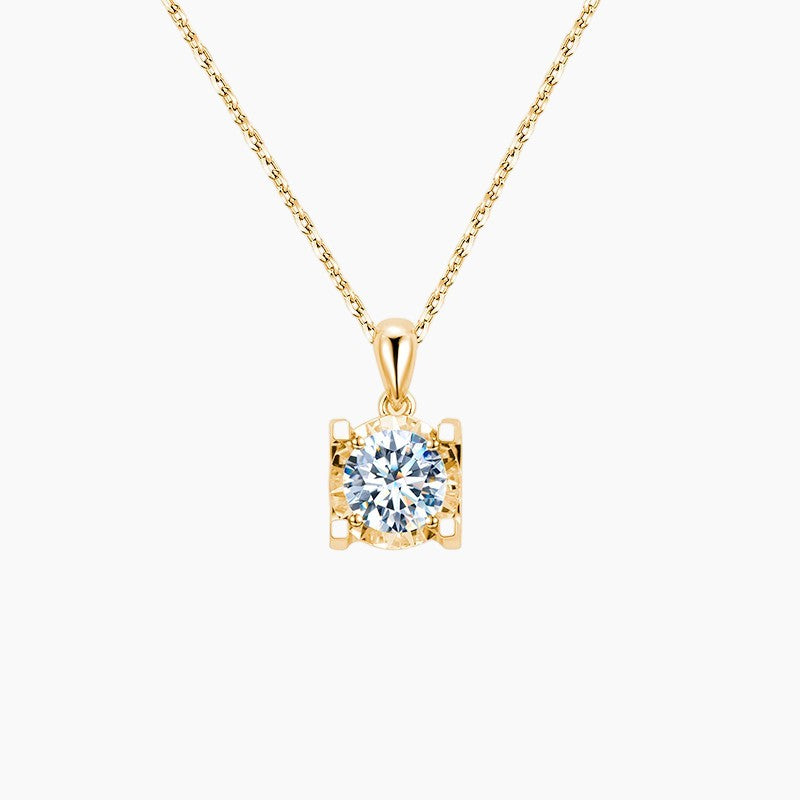 Lumi Round Solitaire Necklace