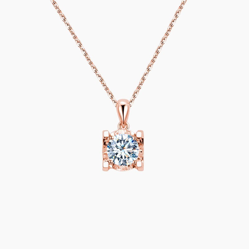 Lumi Round Solitaire Necklace