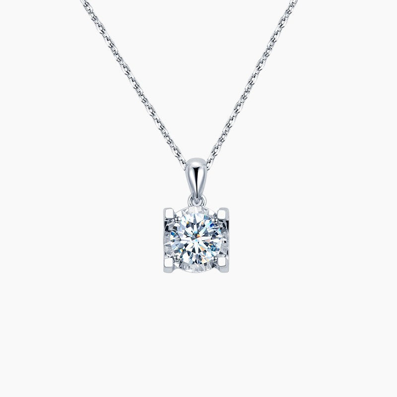Lumi Round Solitaire Necklace