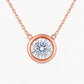 Bree Round Solitaire Necklace