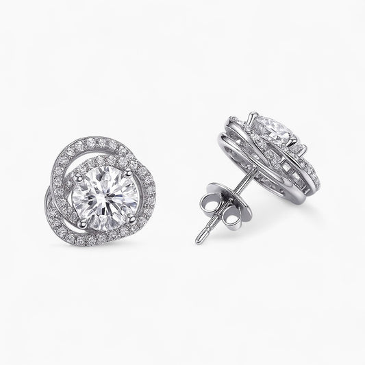 Fiona Round Stud Earrings