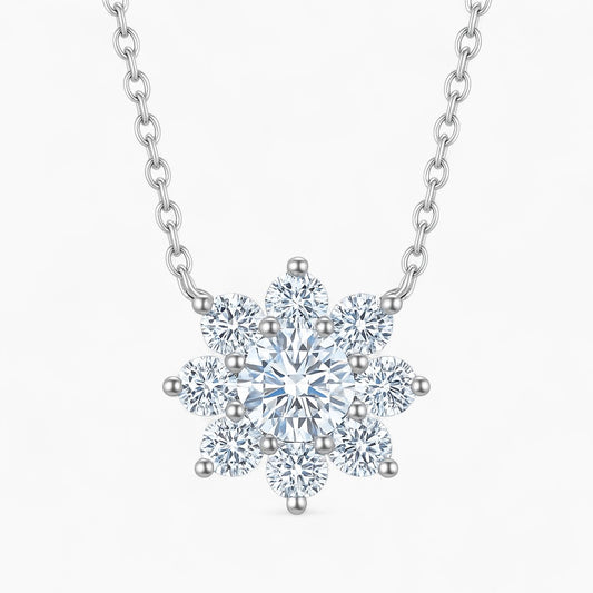 Frostine Round Cluster Necklace