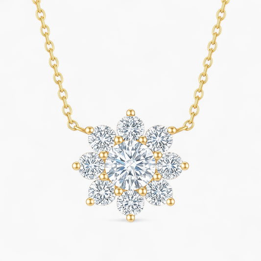 Frostine Round Cluster Necklace