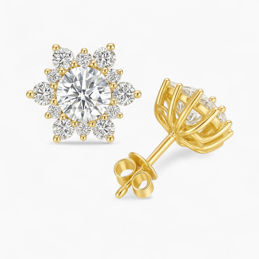 Frostine Round Stud Earrings
