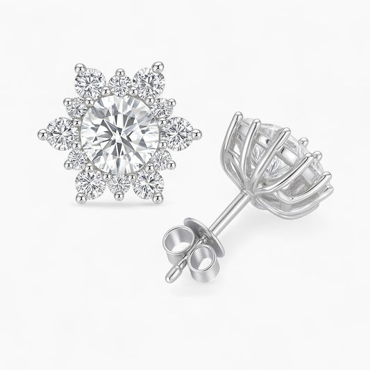 Frostine Round Stud Earrings