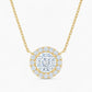 Rosalie Round Halo Necklace
