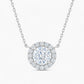 Rosalie Round Halo Necklace