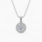 Rosé Round Halo Necklace