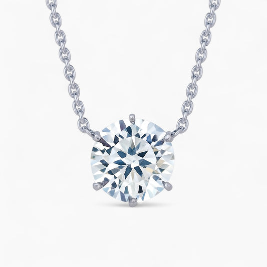 Seraphine Round Solitaire Necklace