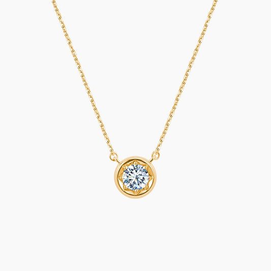 Tara Round Solitaire Necklace