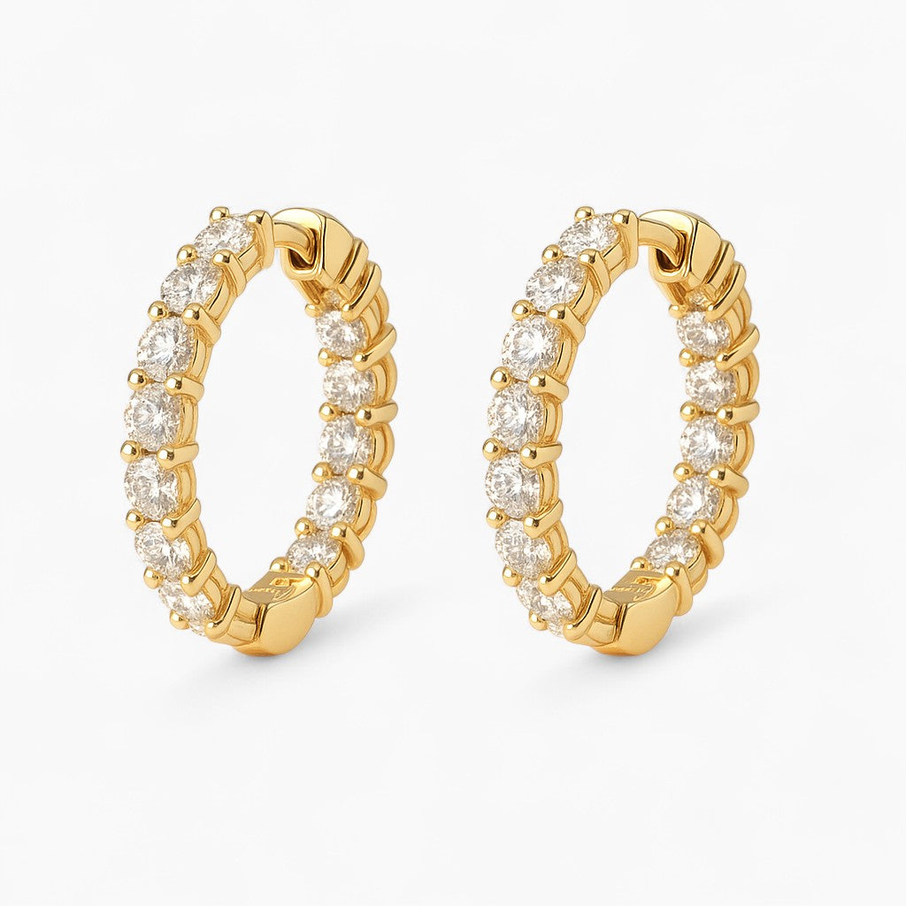 Venus Round Hoop Earrings