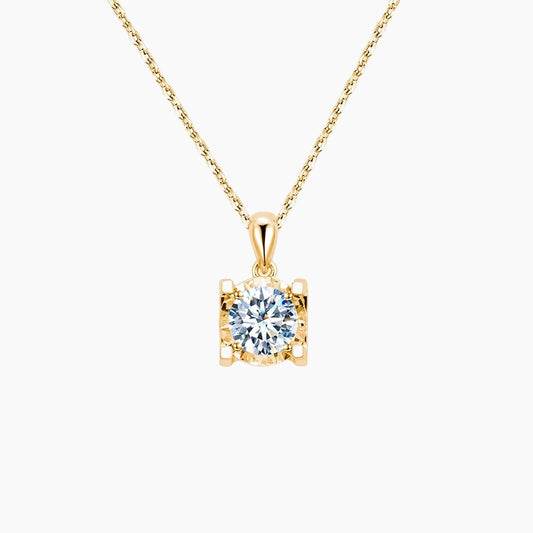 Lumi Round Solitaire Necklace