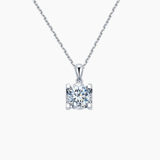 Lumi Round Solitaire Necklace